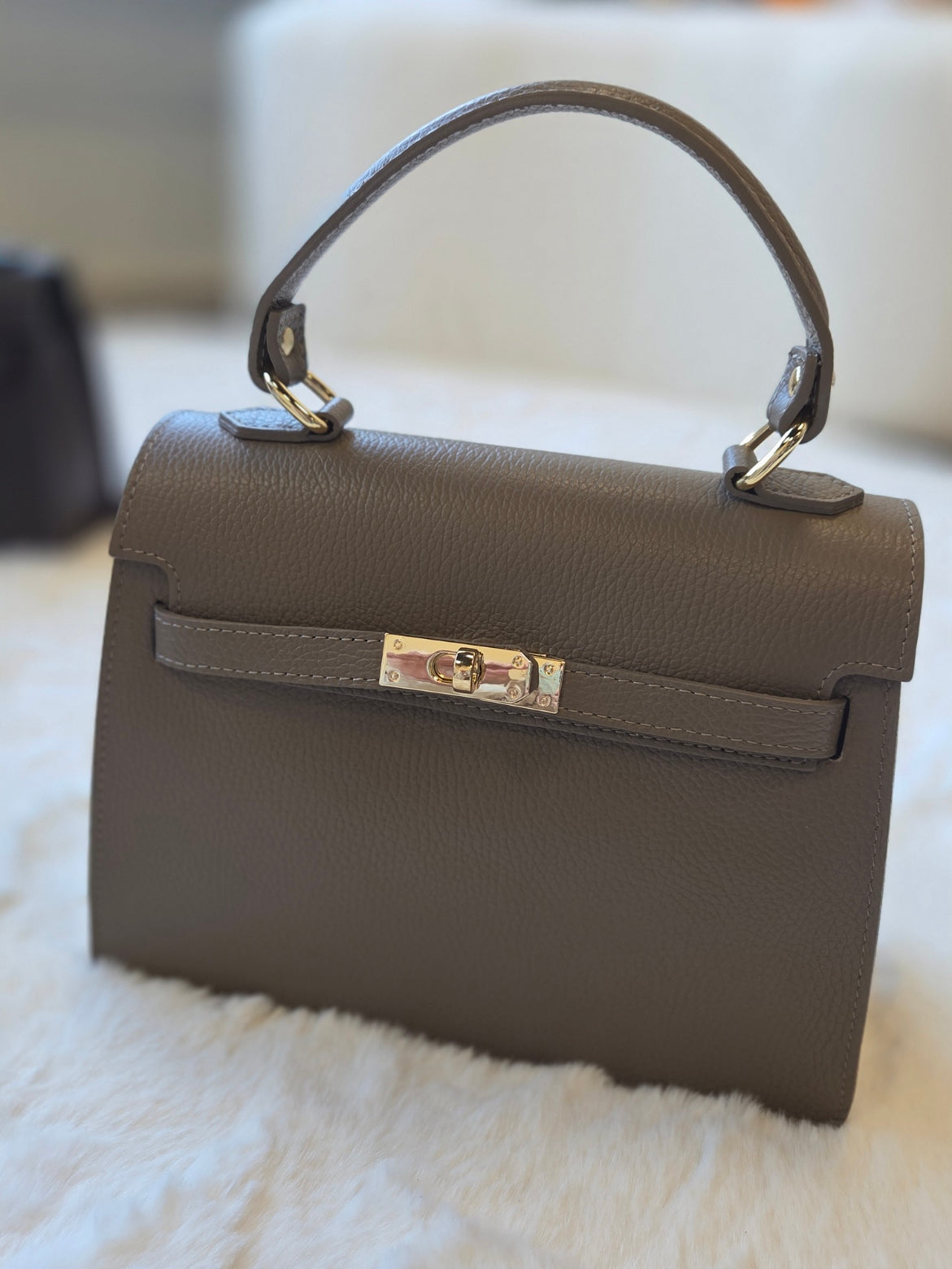 Helen Leather Bag Taupe