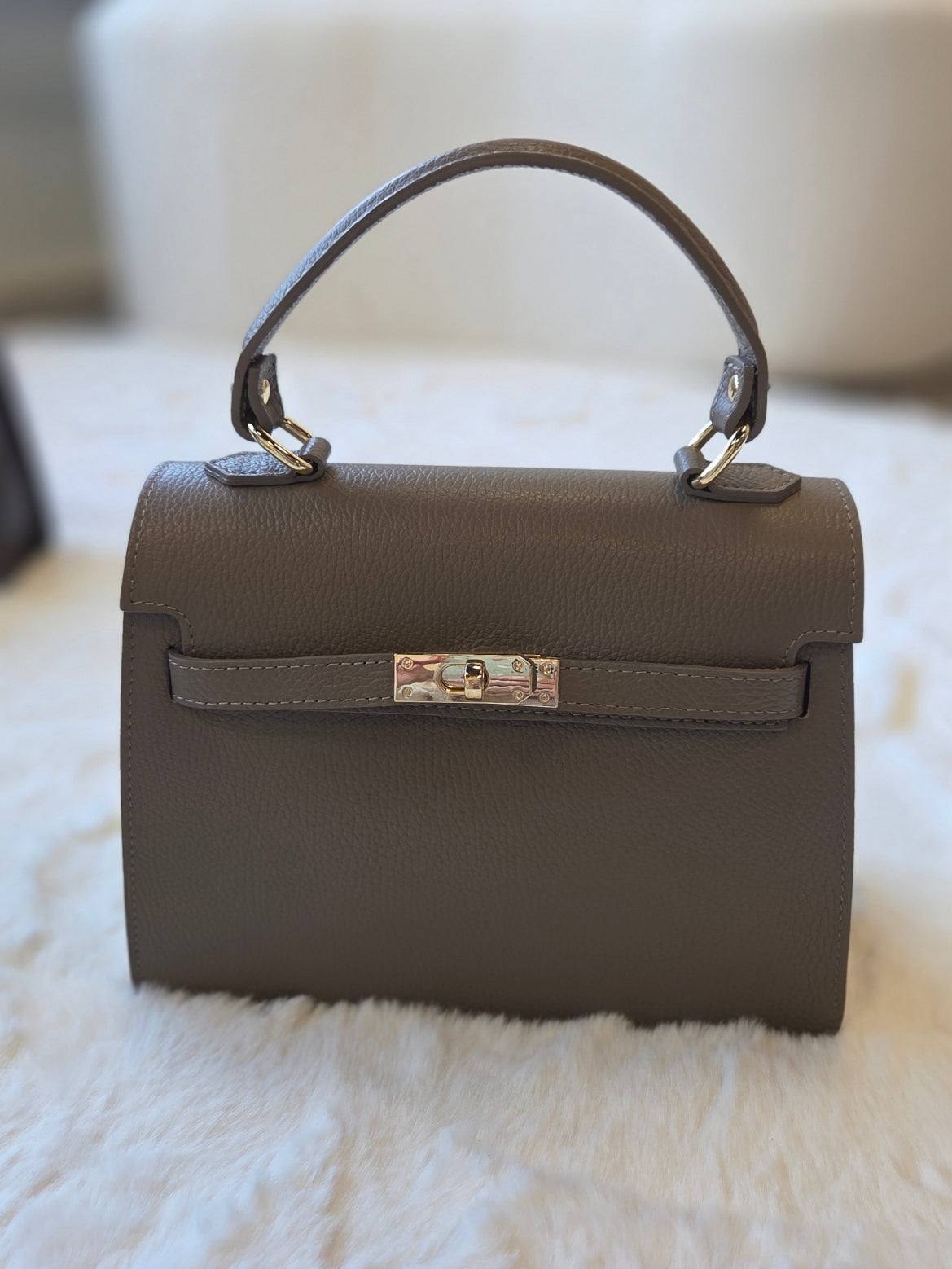 Helen Leather Bag Taupe