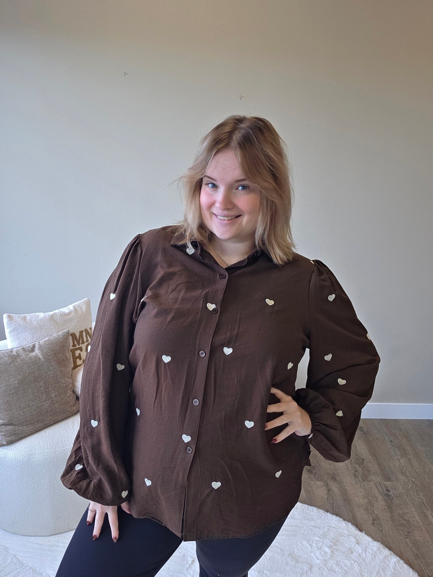 Hartjes Blouse (In 2 kleuren)