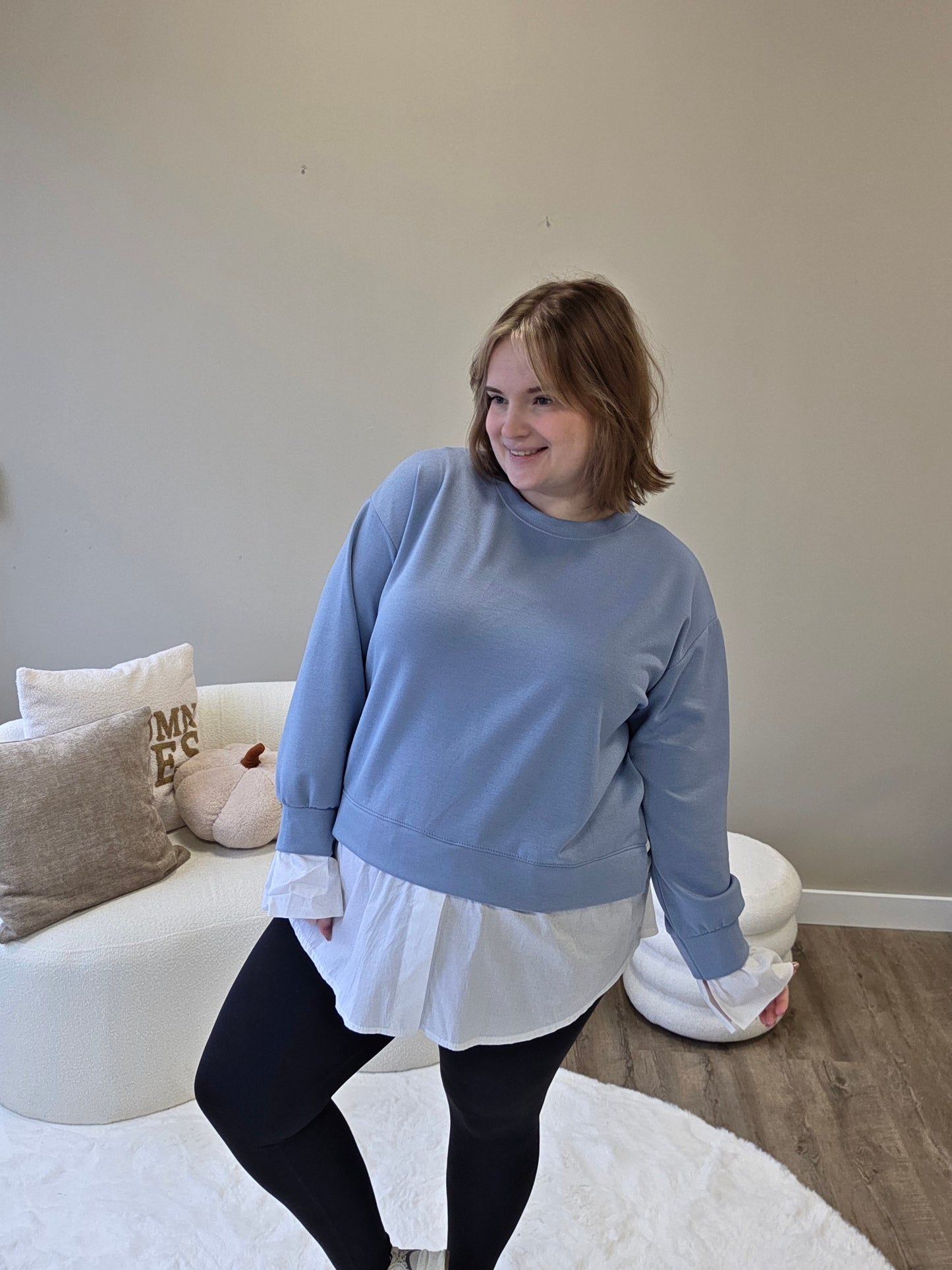 Lilly Trui Met Blouse Effect (In 3 kleuren)