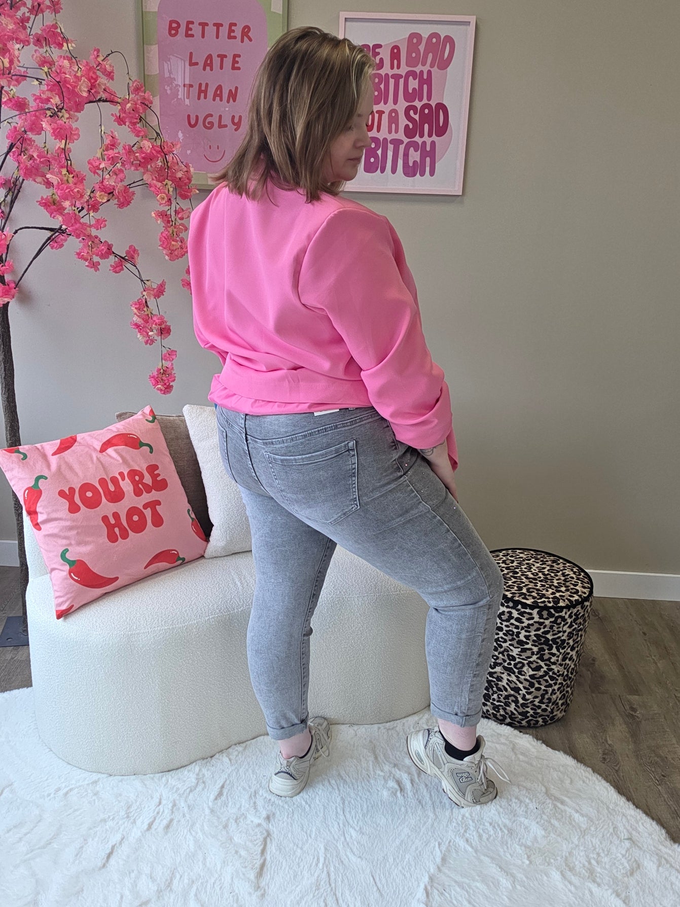 G-Smack Grijze Glitter Jeans | SM1071-7