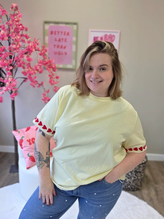 Hartjes T-Shirts (In 5 kleuren)