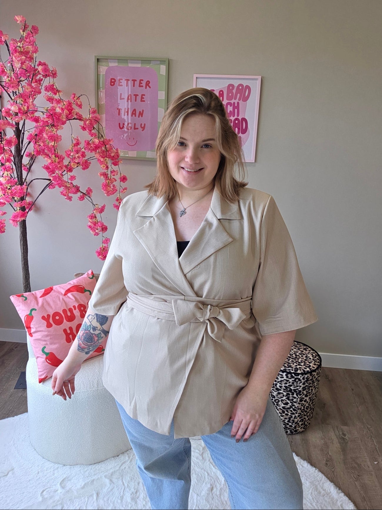 NC Exclusive Magic Waist Blazer Beige