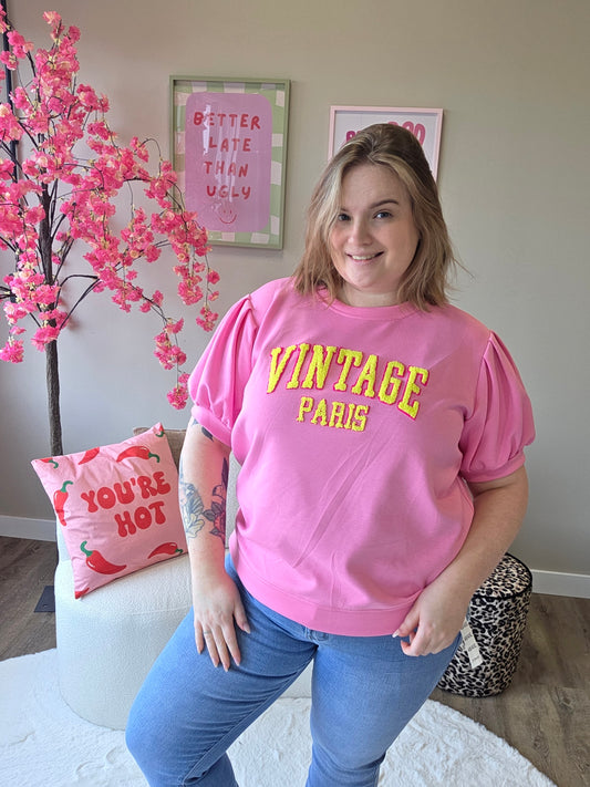 Vintage Paris Pofmouw Shirts (In 4 kleuren)