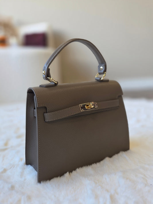 Helen Leather Bag Taupe