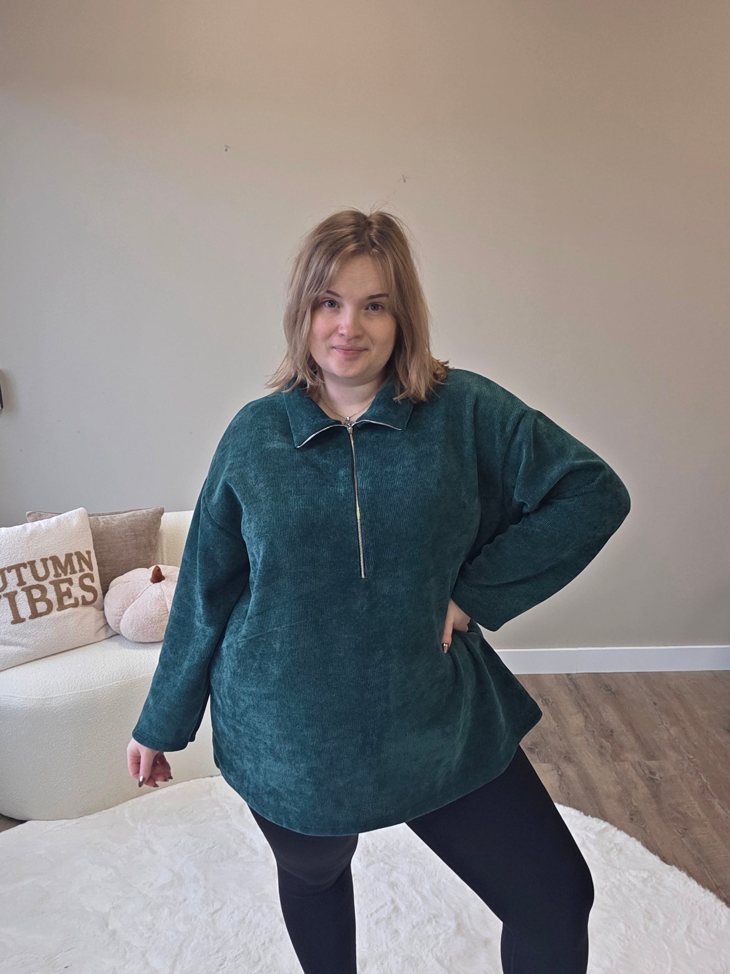 Corduroy Zipper (In 3 kleuren)