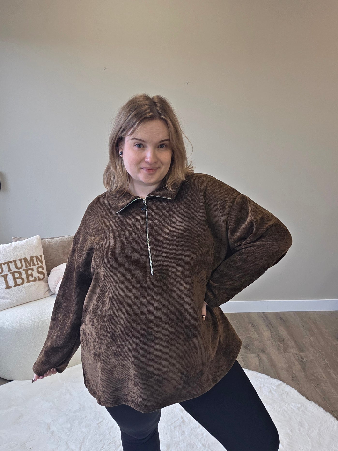 Corduroy Zipper (In 3 kleuren)