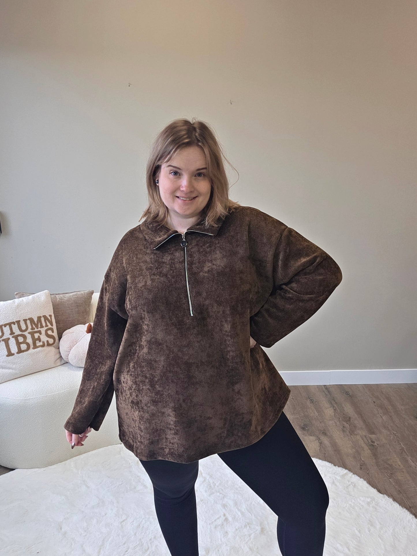 Corduroy Zipper (In 3 kleuren)