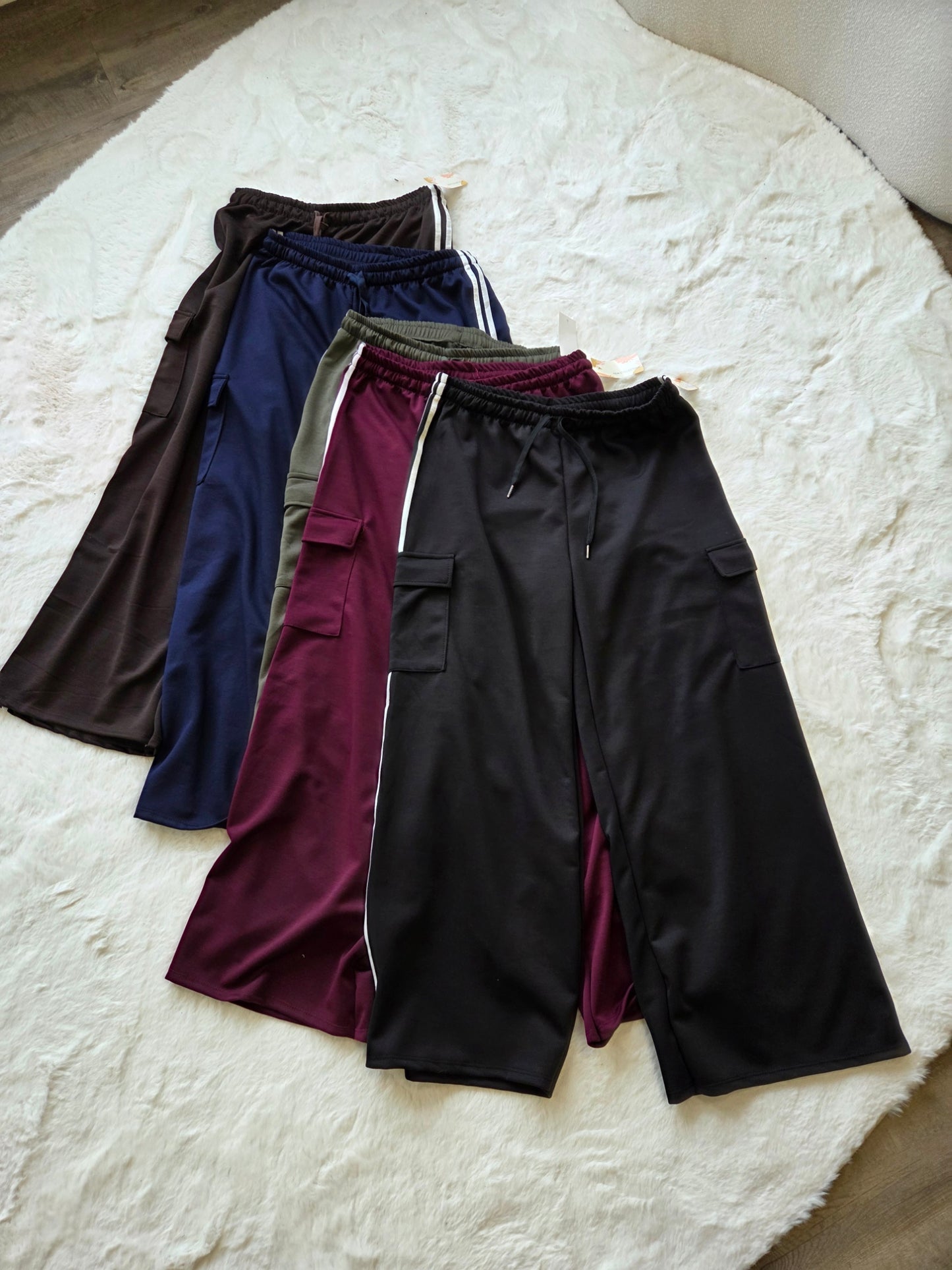 Cargo Stripe Pants (In 5 kleuren)