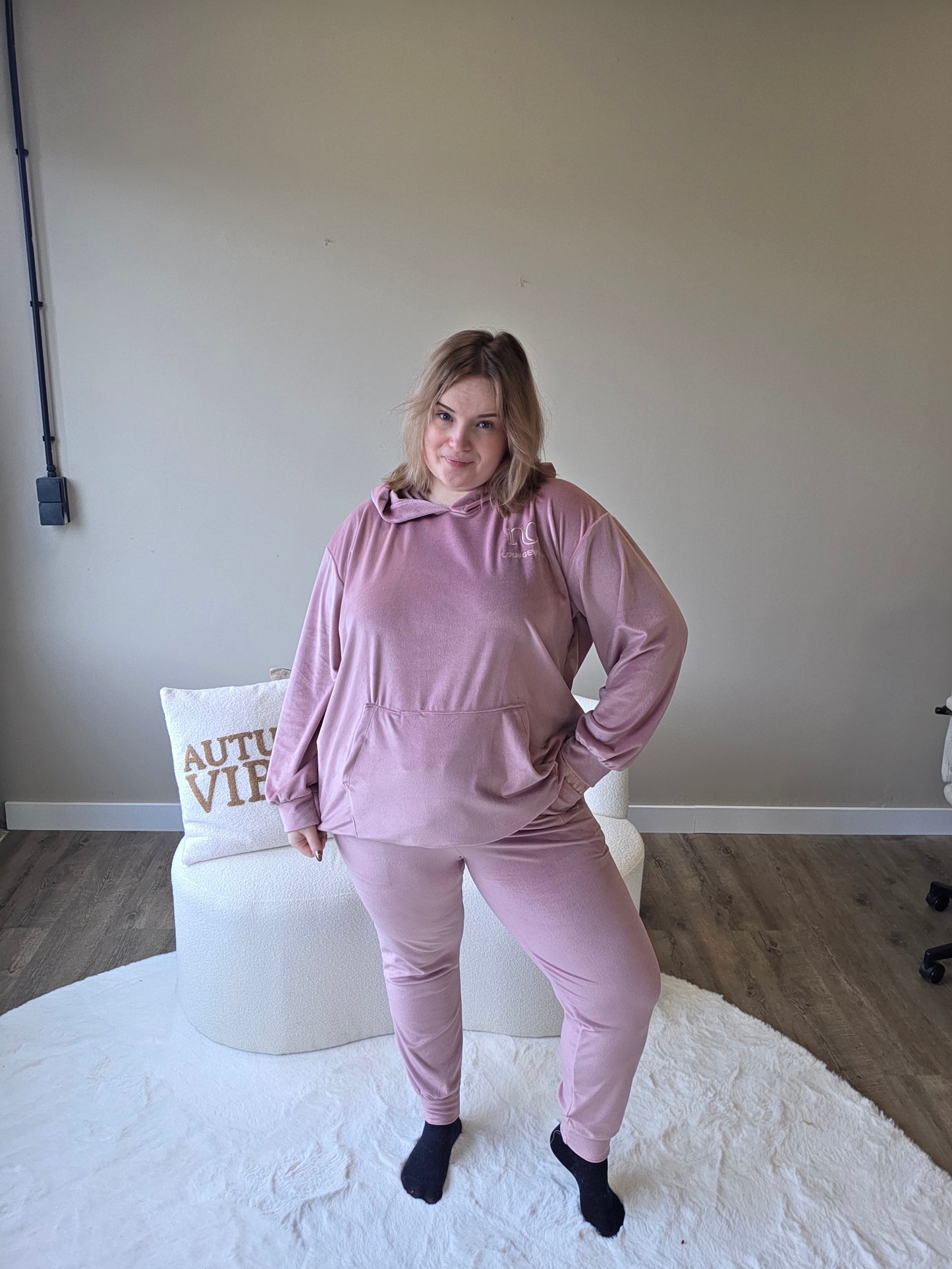 NC Loungewear Velvet Pak Blush Pink