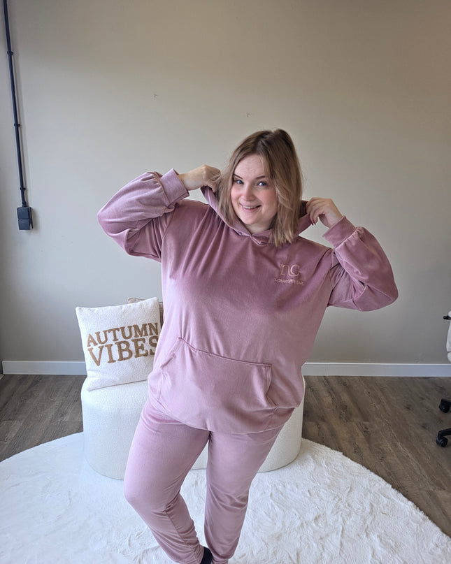 NC Loungewear Samtanzug in Blush Pink
