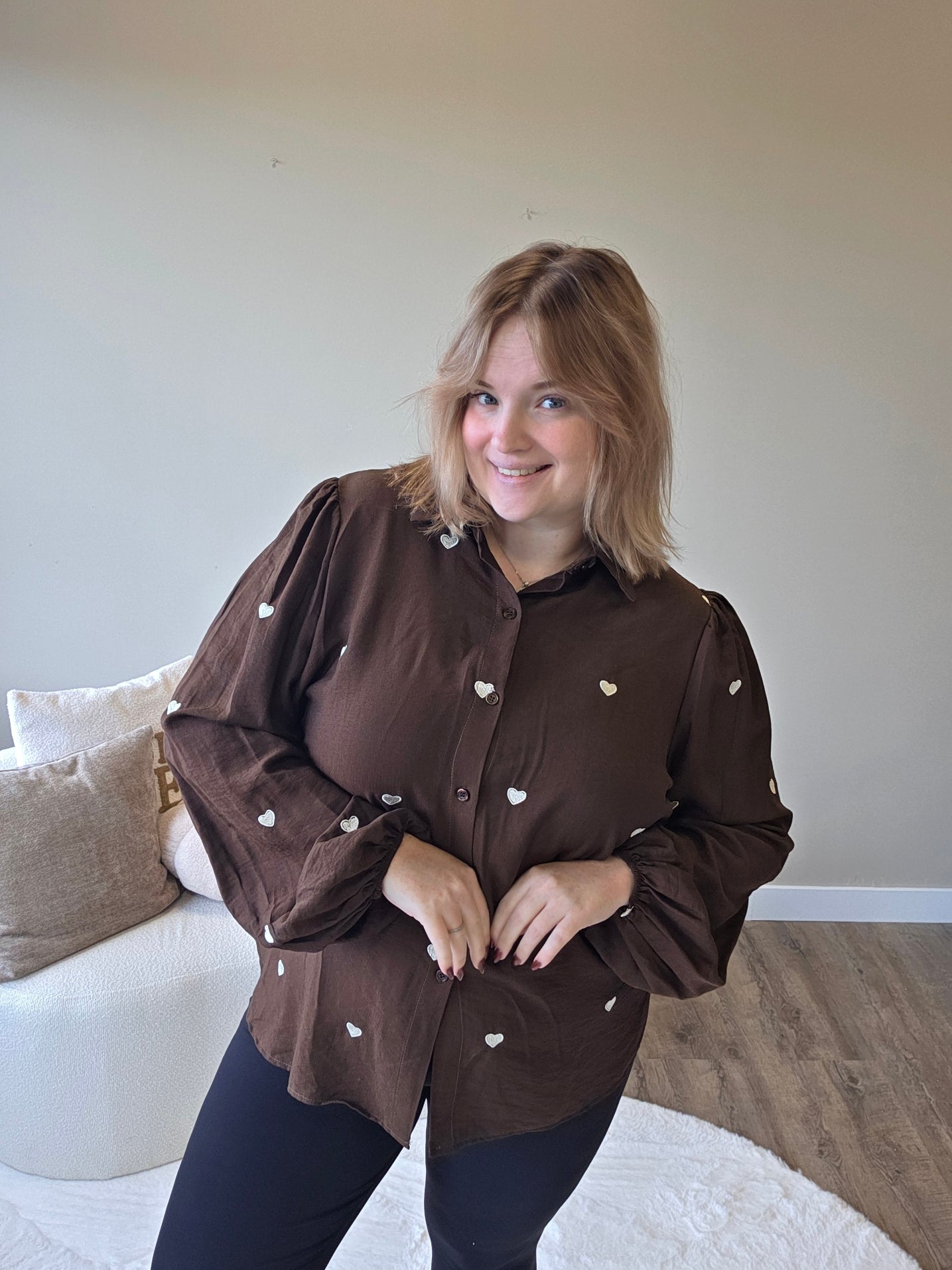 Hartjes Blouse (In 2 kleuren)