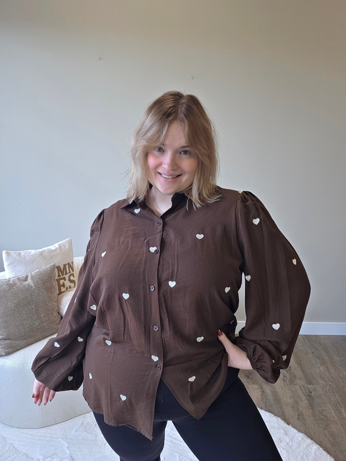 Hartjes Blouse (In 2 kleuren)