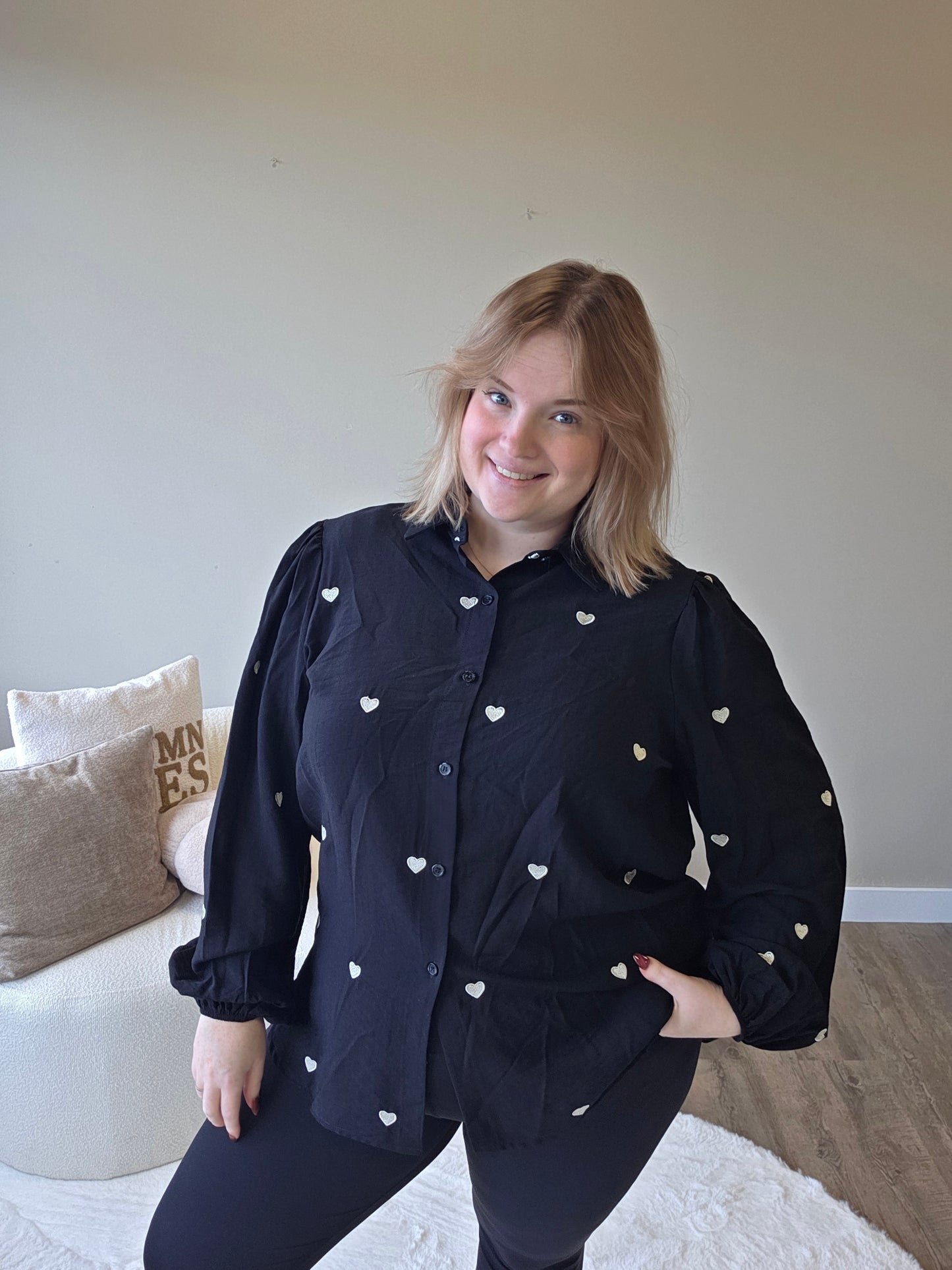 Hartjes Blouse (In 2 kleuren)