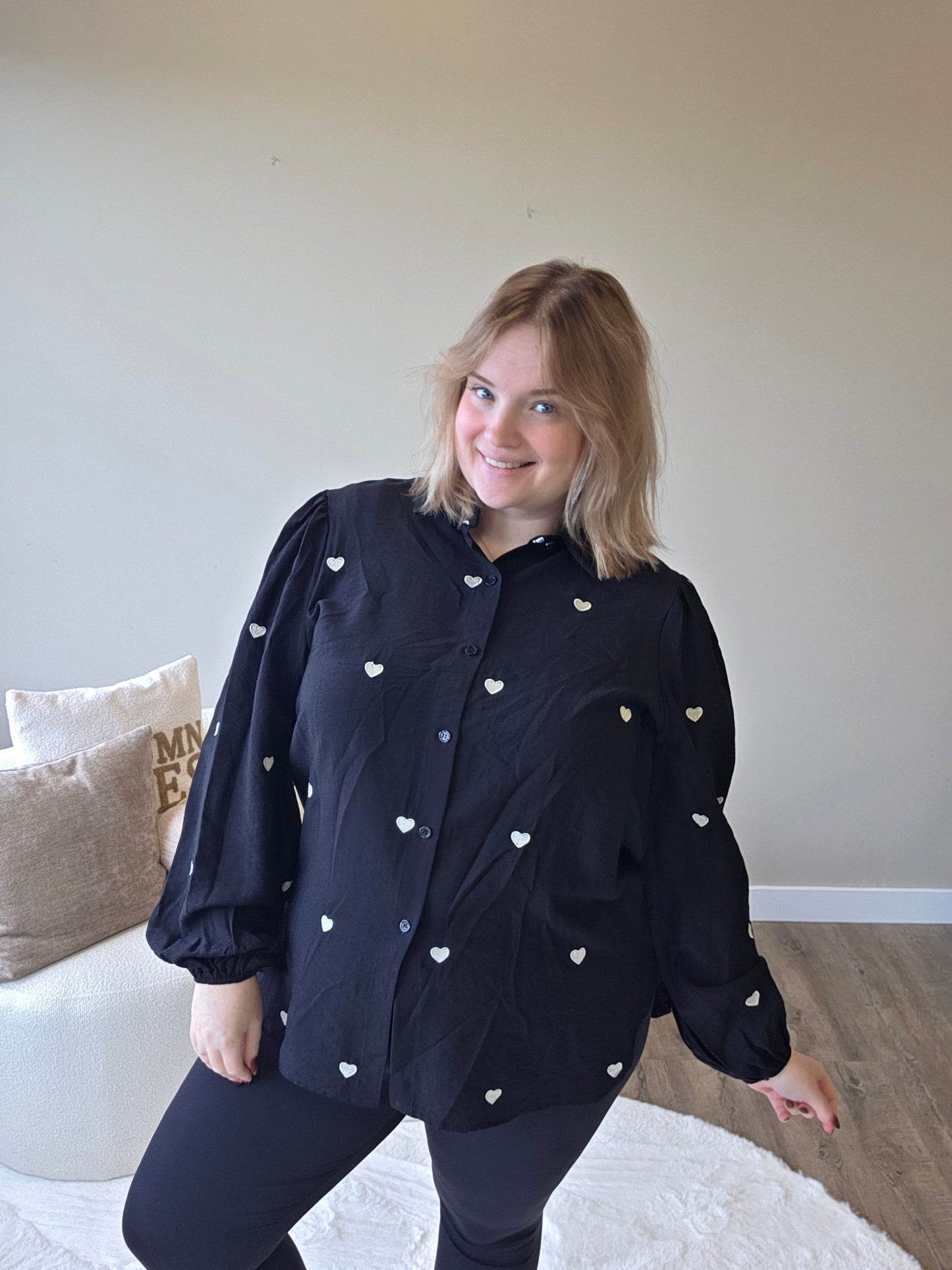 Hartjes Blouse (In 2 kleuren)