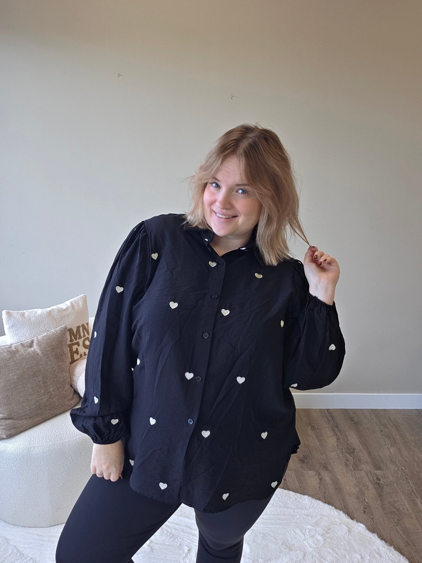 Hartjes Blouse (In 2 kleuren)