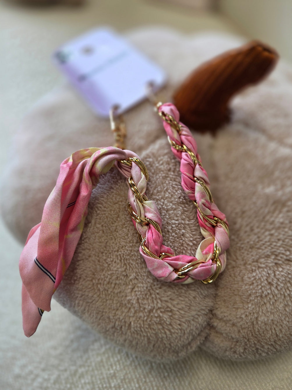 Phone Chain Skarf Pink