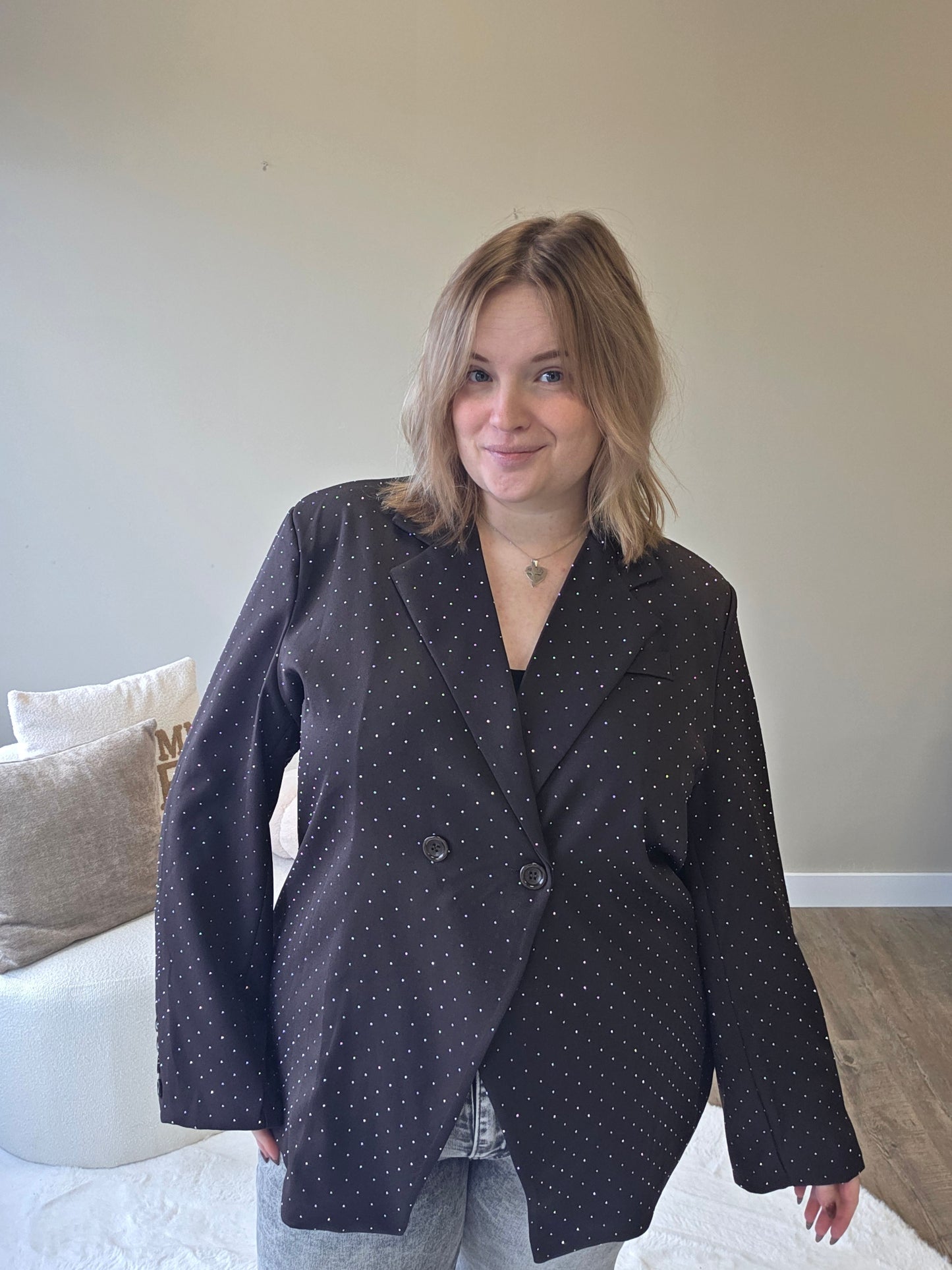 Basic Stras Blazer in (In 3 kleuren)