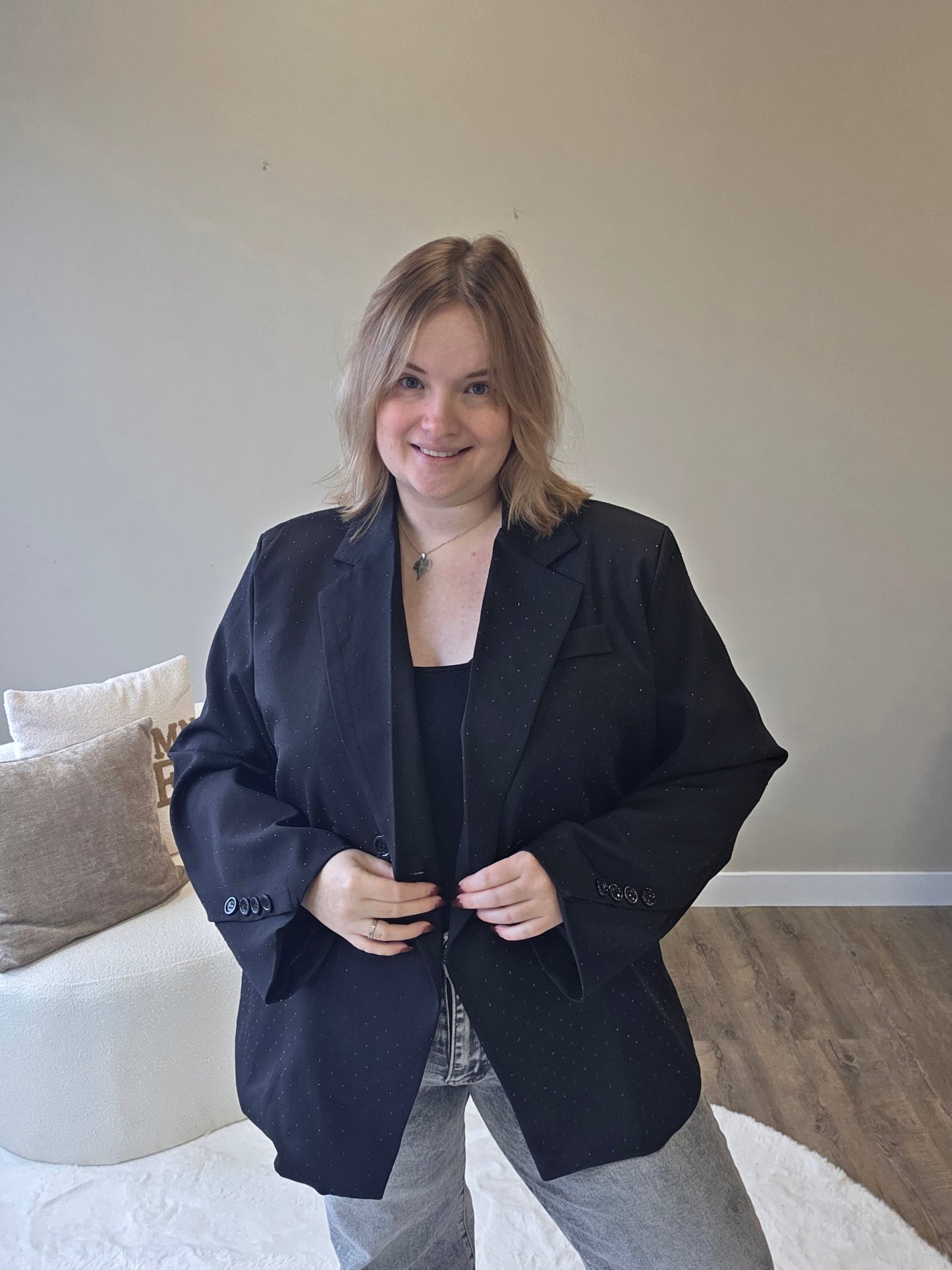 Basic Stras Blazer in (In 3 kleuren)