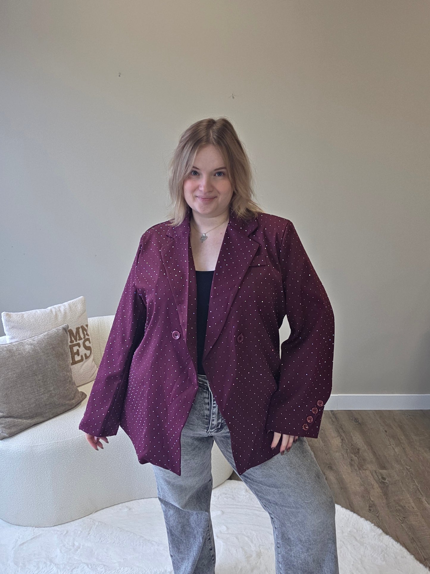 Basic Stras Blazer in (In 3 kleuren)