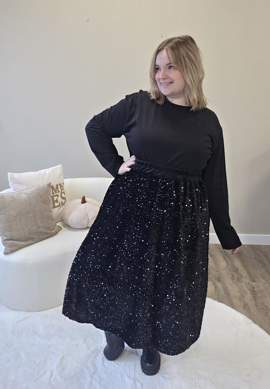 Pailletten Rok in 2 kleuren