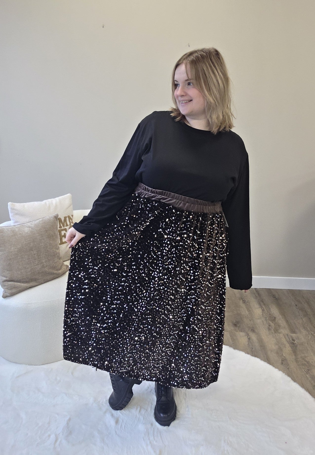 Pailletten Rok in 2 kleuren