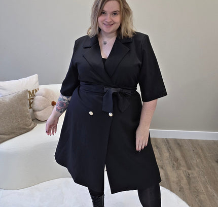 Nikki Curvelly Exclusive Blazer Dress Black