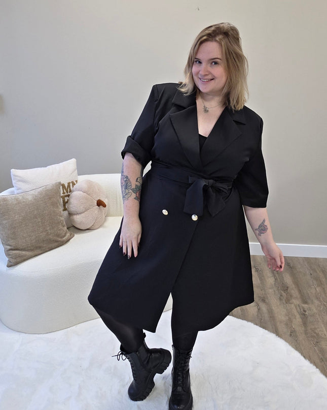 Nikki Curvelly Exclusive Blazer Dress Black