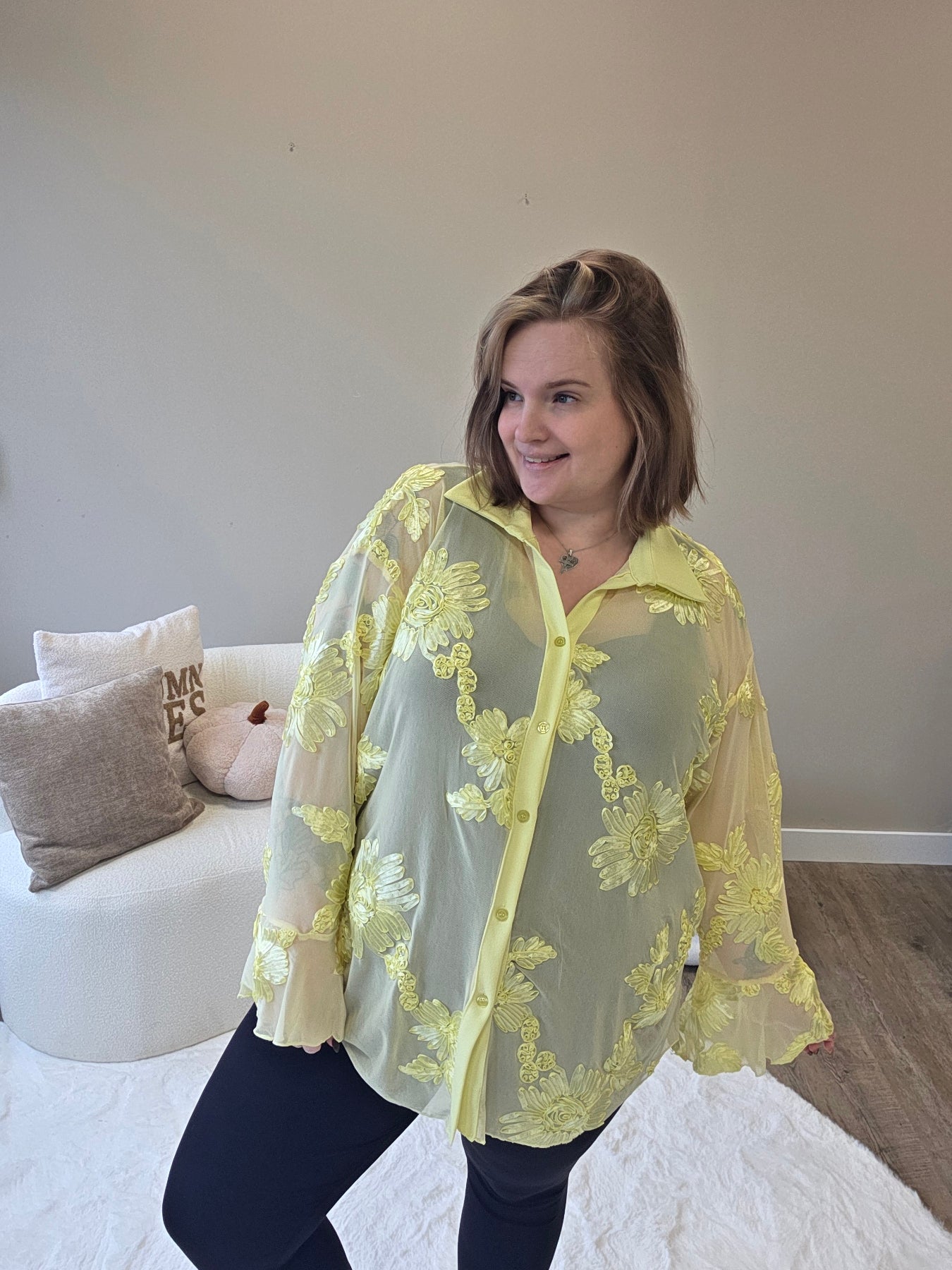 Flower Mesh Blouse (In 2 kleuren)