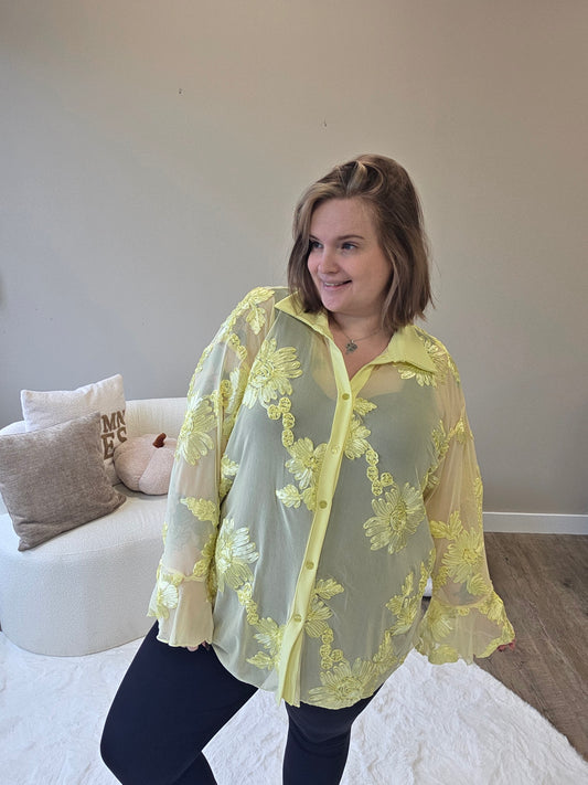 Flower Mesh Blouse (In 2 kleuren)