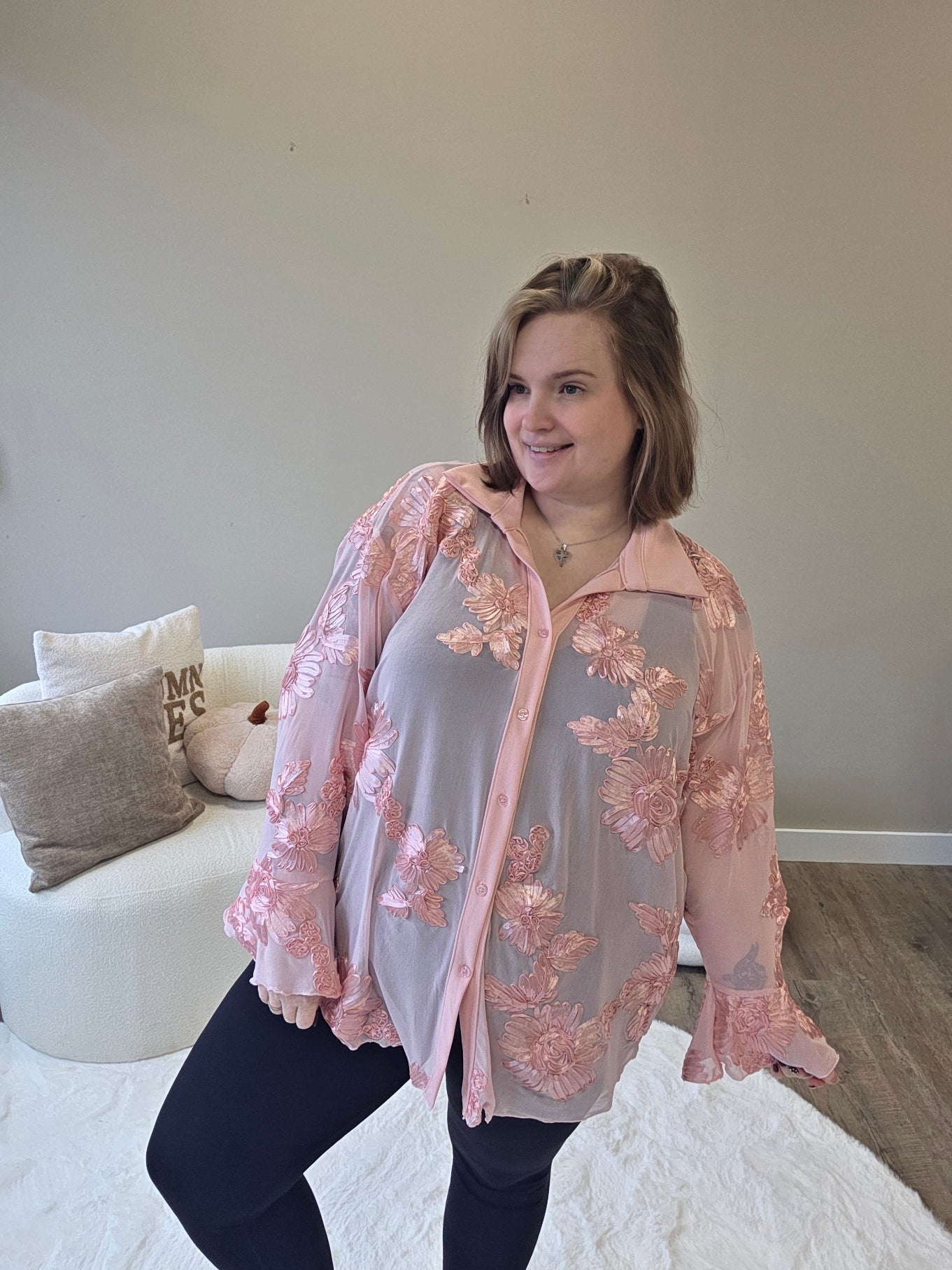 Flower Mesh Blouse (In 2 kleuren)