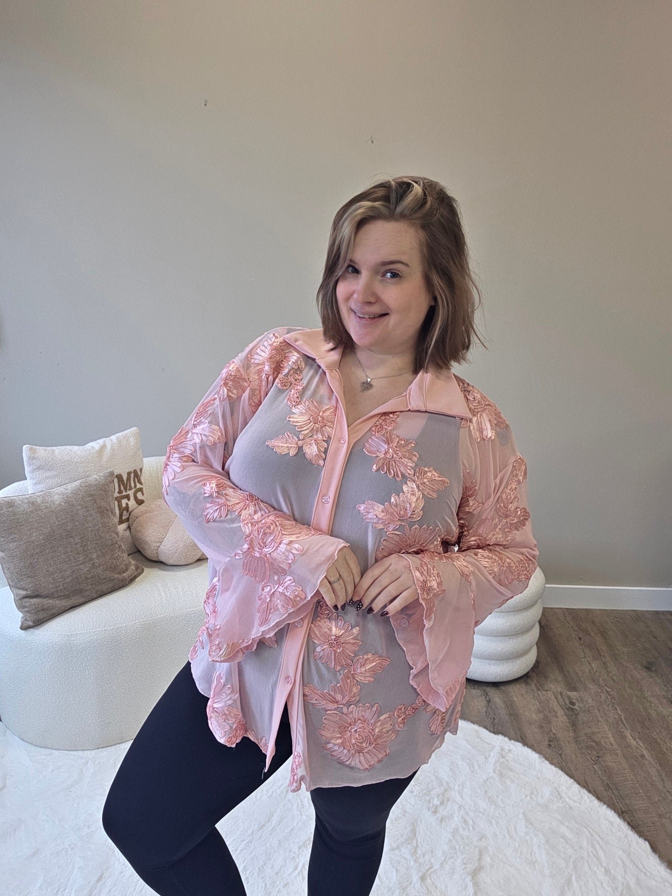 Flower Mesh Blouse (In 2 kleuren)