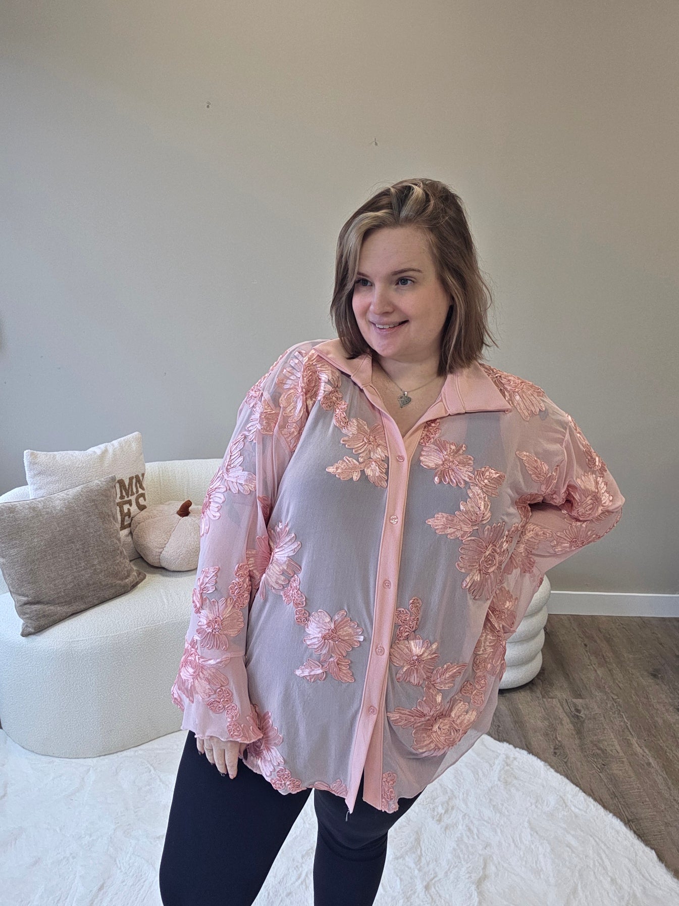 Flower Mesh Blouse (In 2 kleuren)