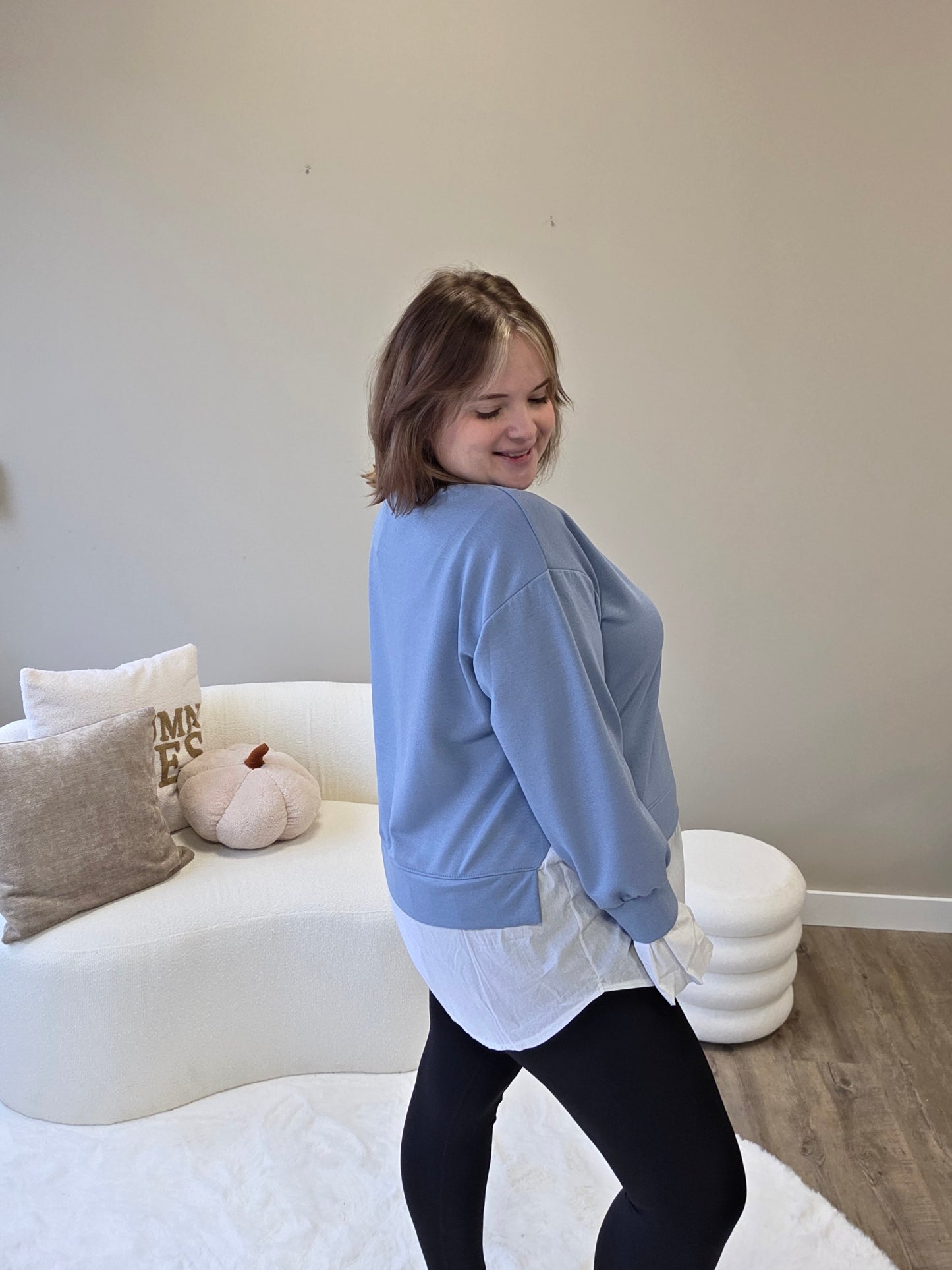 Lilly Trui Met Blouse Effect (In 3 kleuren)