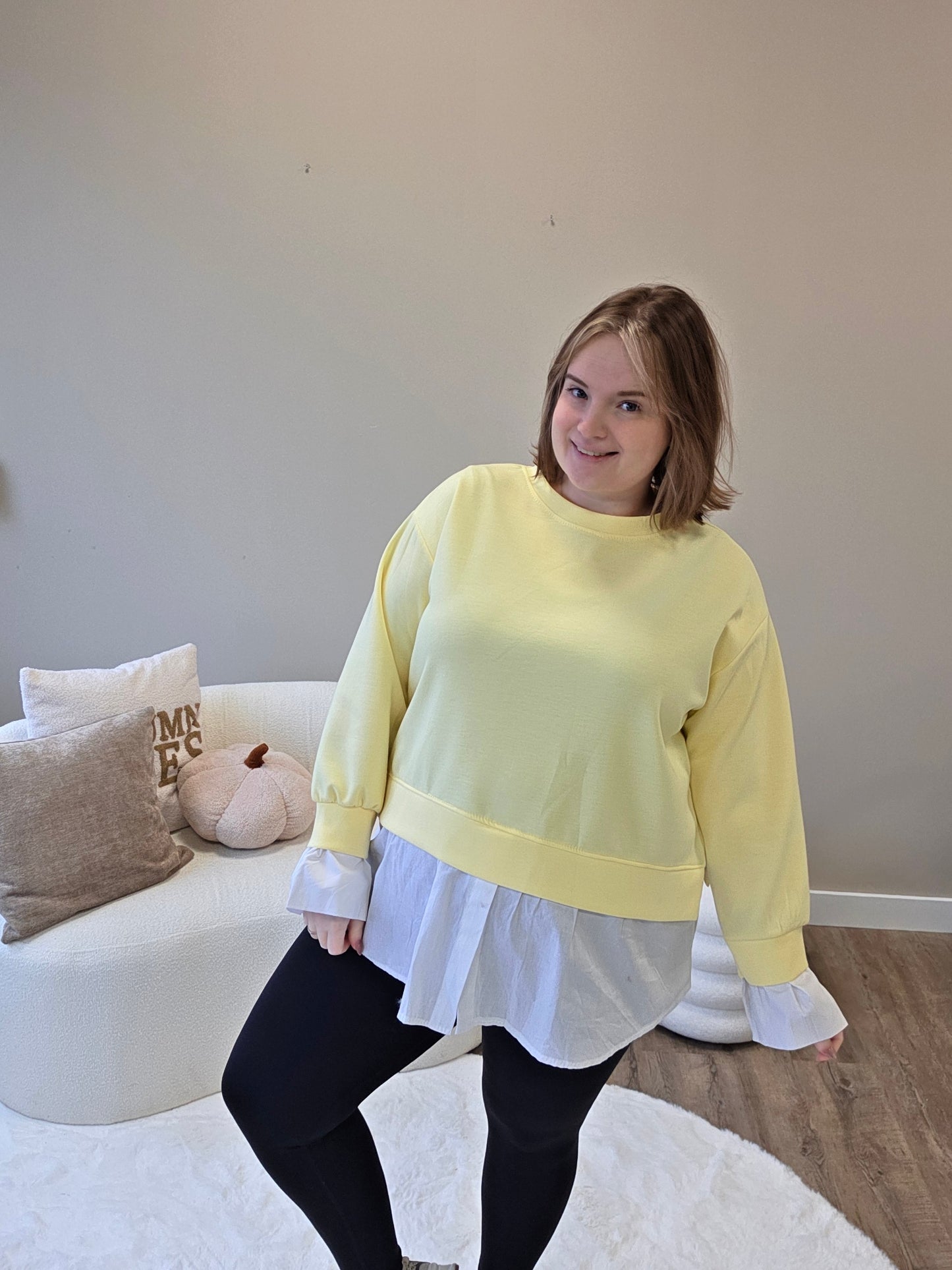 Lilly Trui Met Blouse Effect (In 3 kleuren)