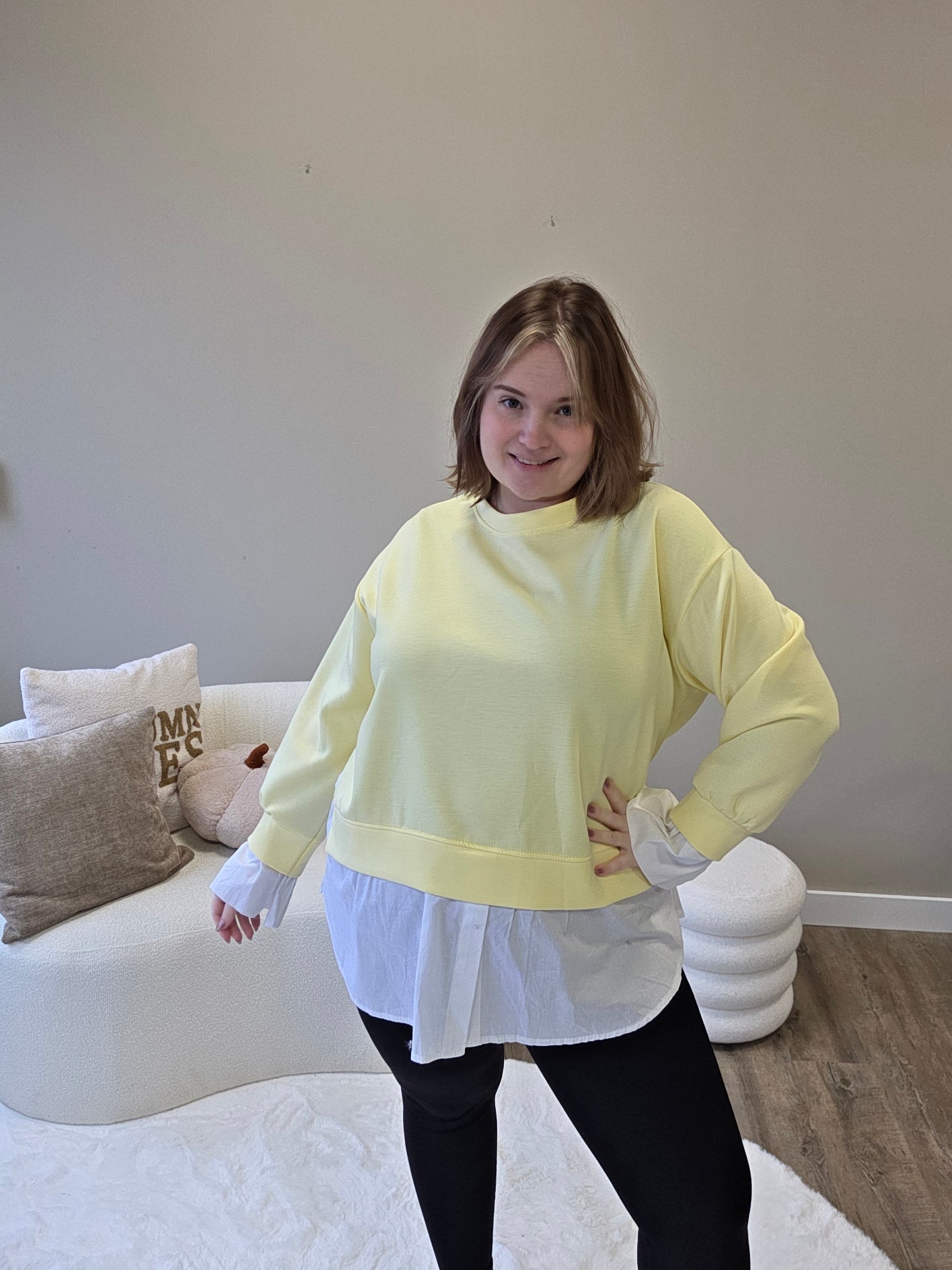 Lilly Trui Met Blouse Effect (In 3 kleuren)