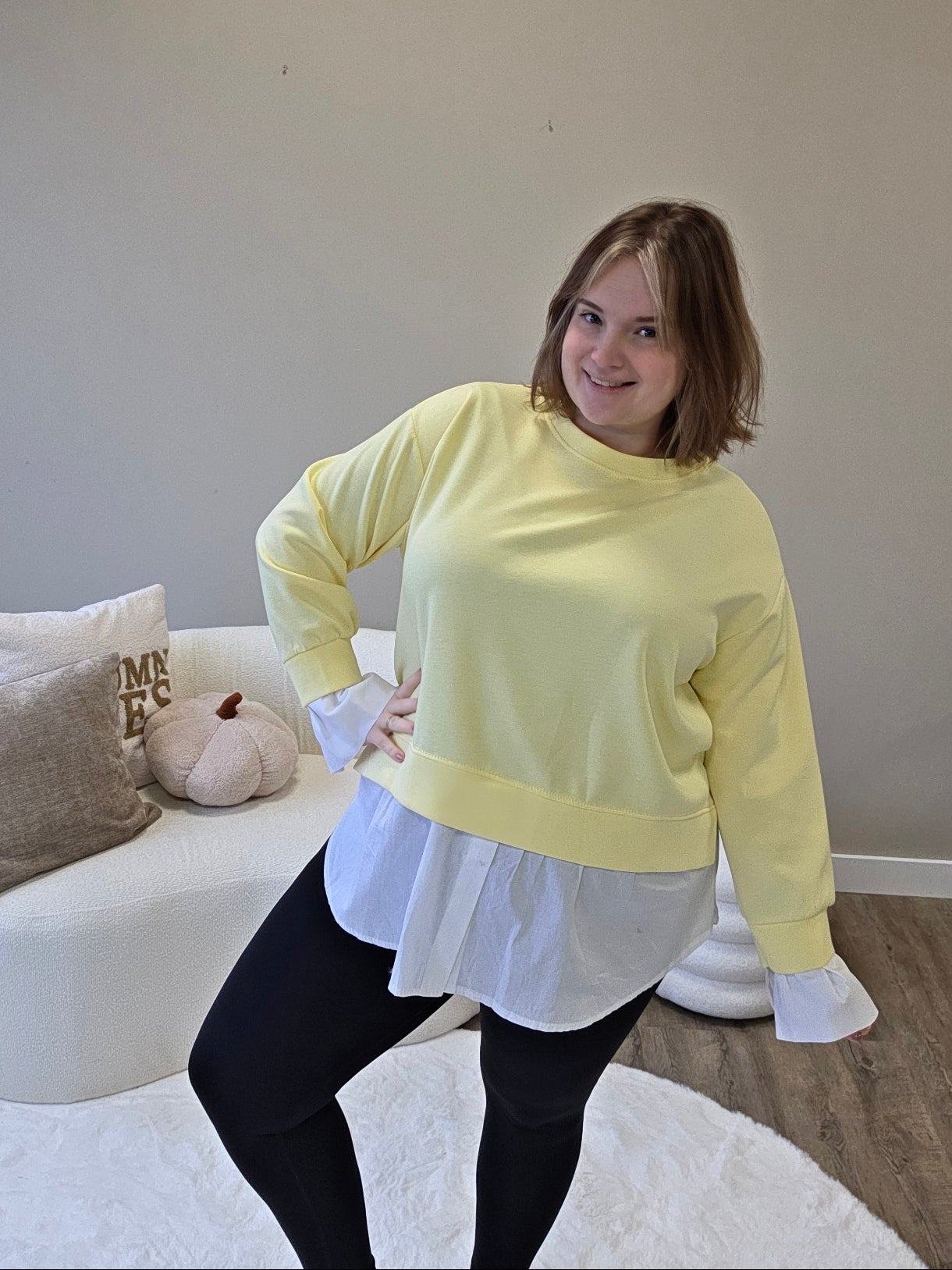 Lilly Trui Met Blouse Effect (In 3 kleuren)