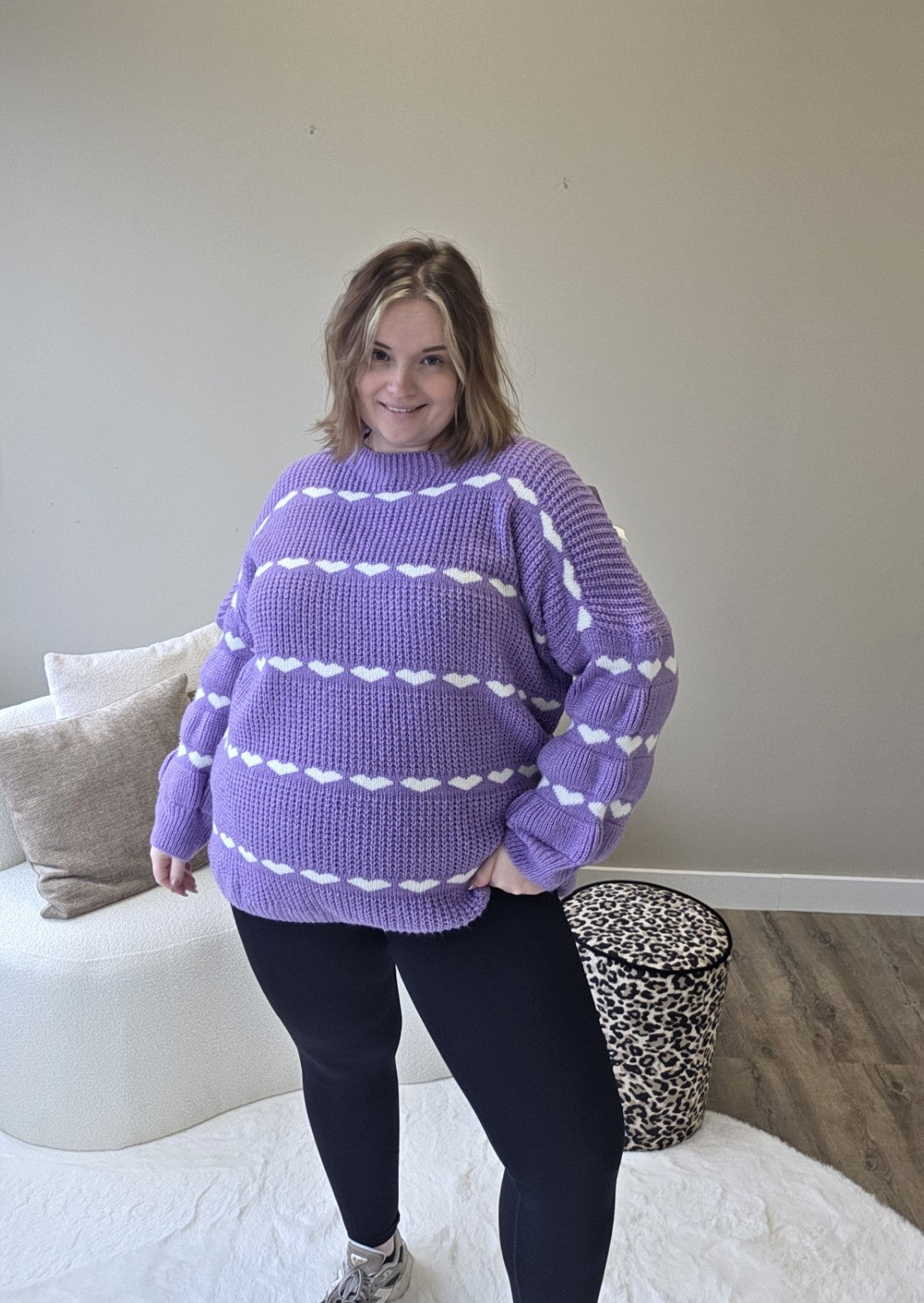 Hartjes Bubble Knit (In 2 kleuren)