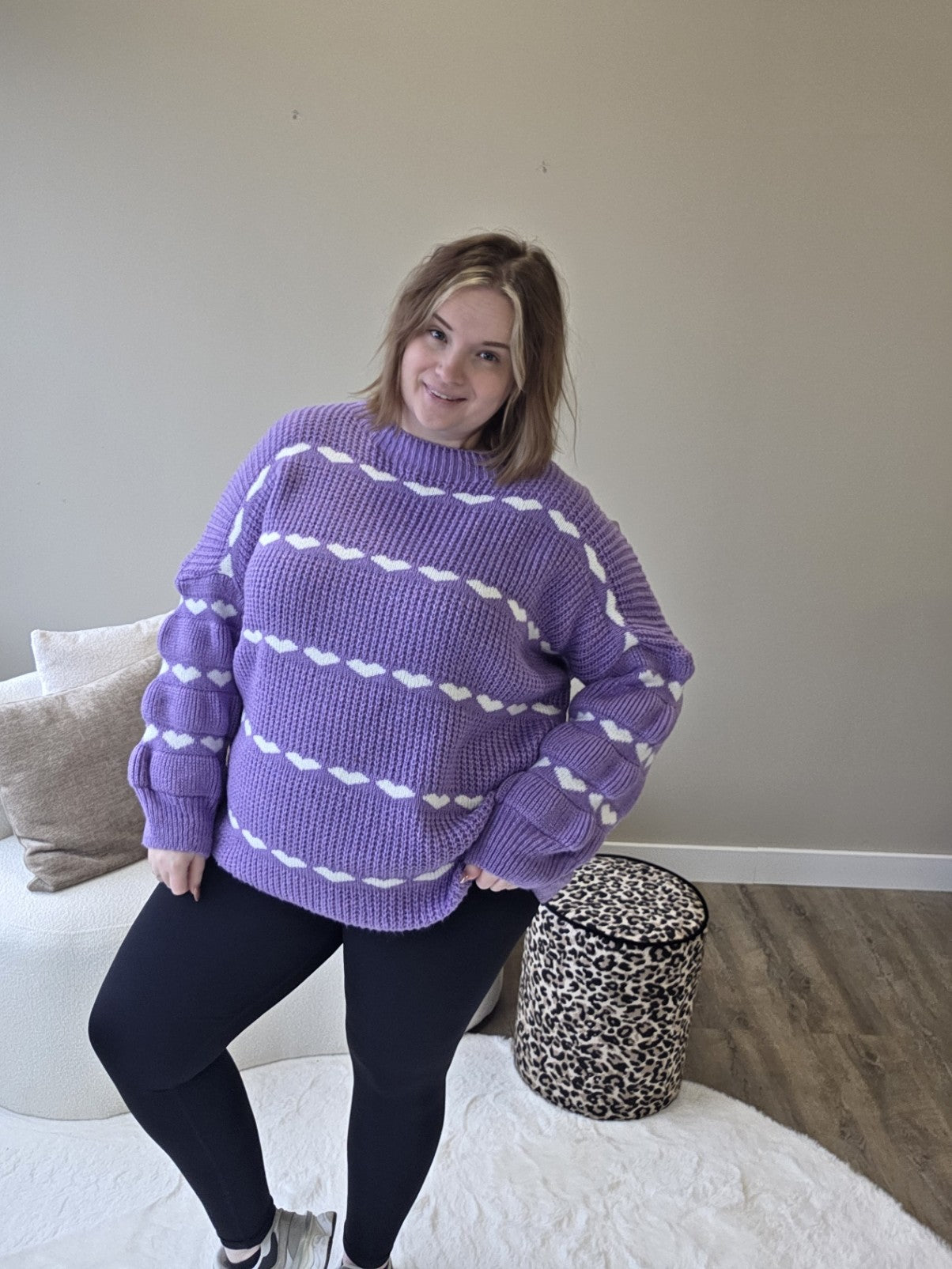 Hartjes Bubble Knit (In 2 kleuren)