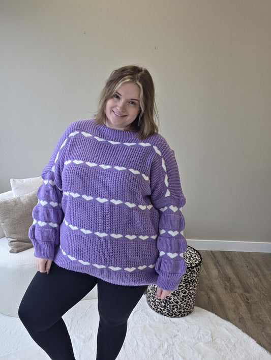 Hartjes Bubble Knit (In 2 kleuren)