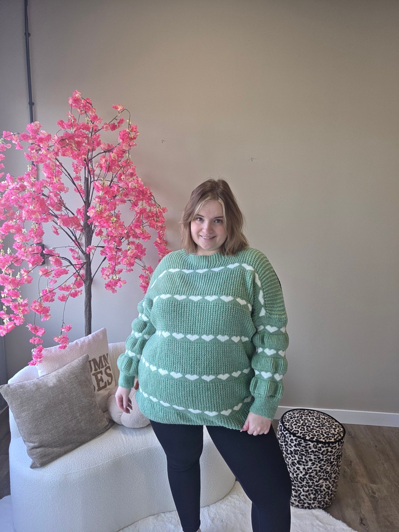 Hartjes Bubble Knit (In 2 kleuren)