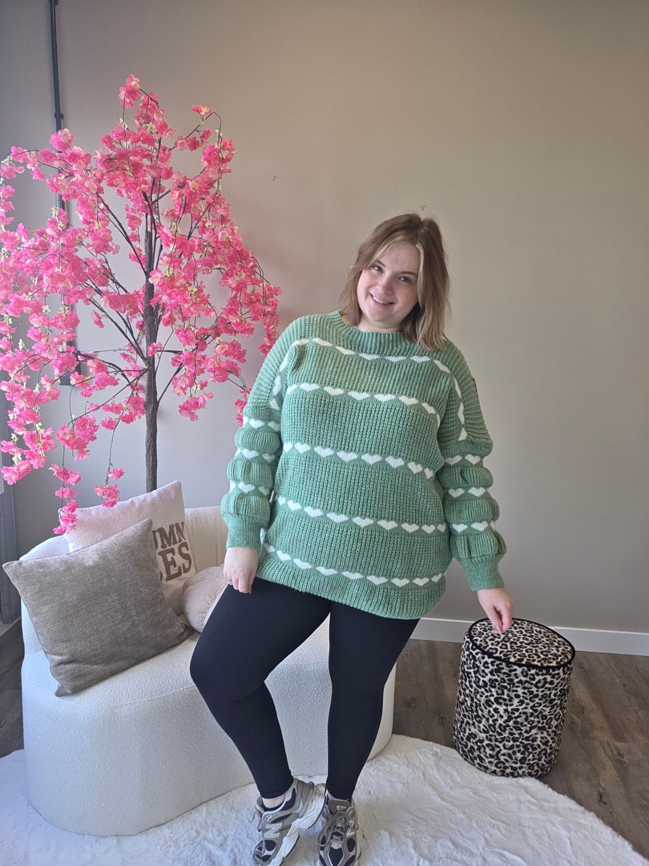 Hartjes Bubble Knit (In 2 kleuren)