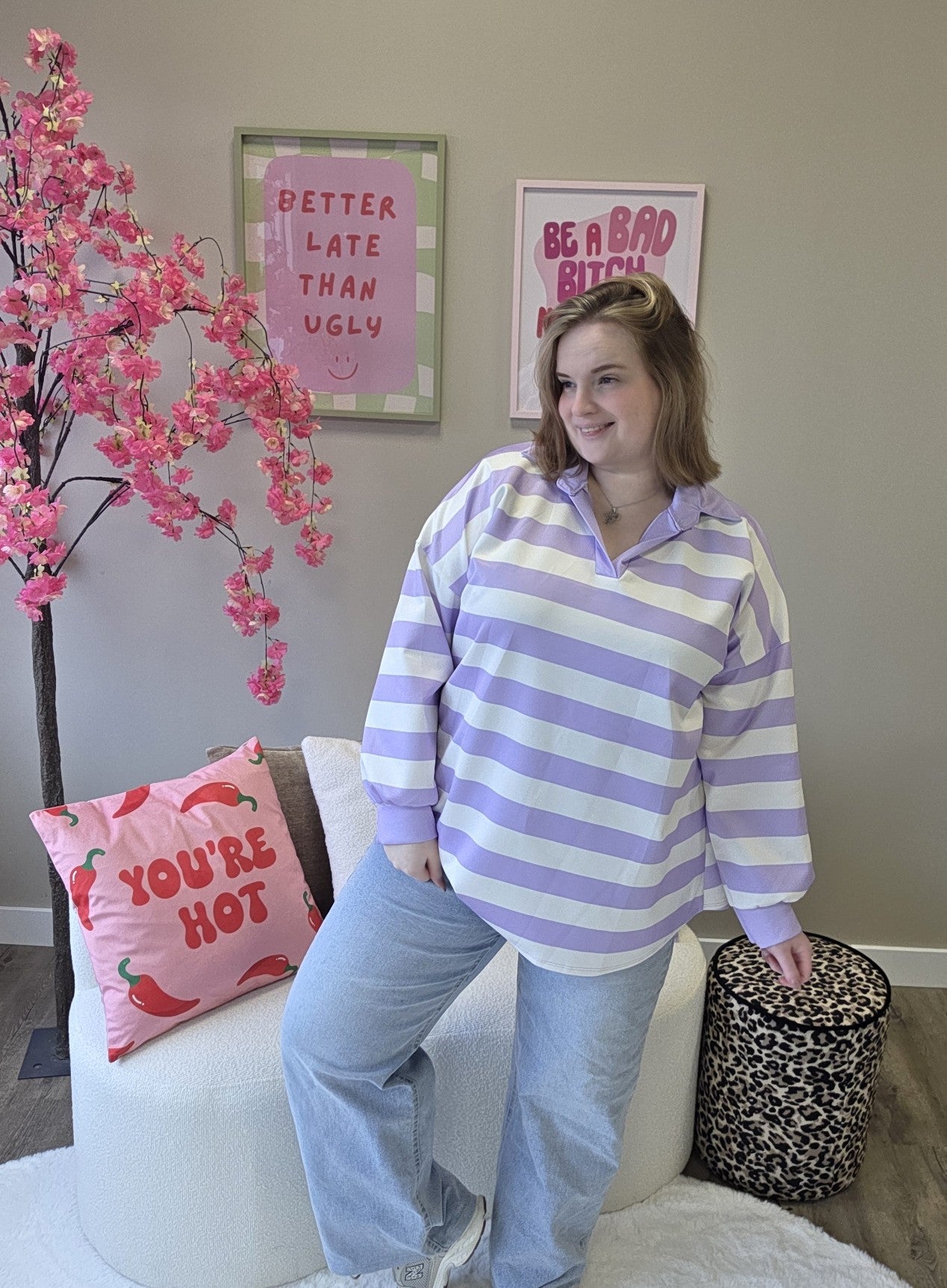 Sweater met v-hals (In 4 kleuren)