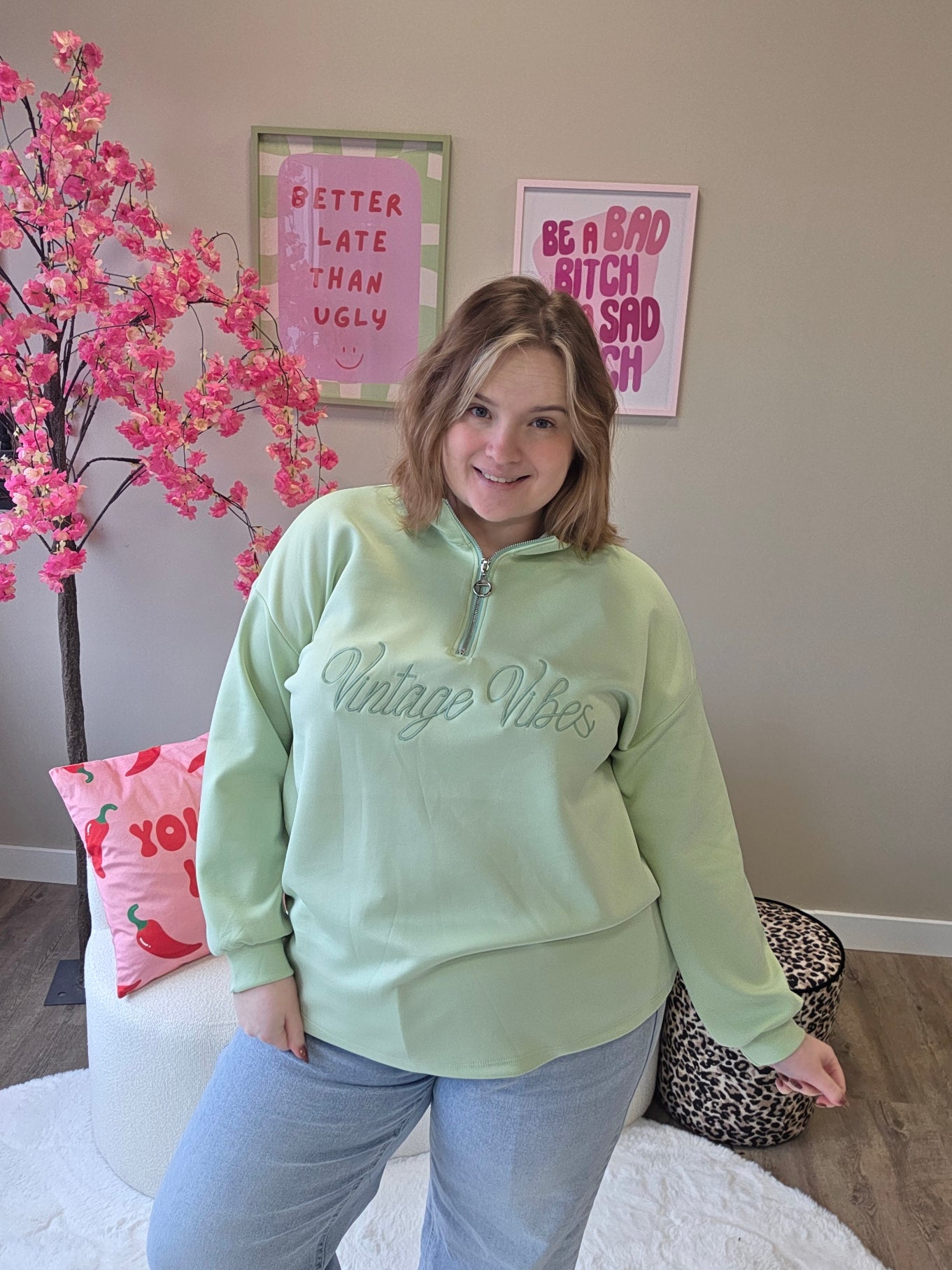 Vintage Vibes Zipper (In 4 kleuren)