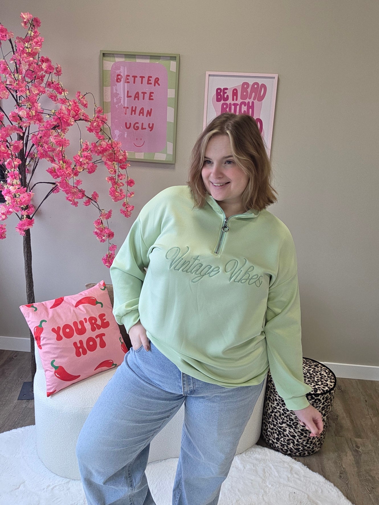 Vintage Vibes Zipper (In 4 kleuren)