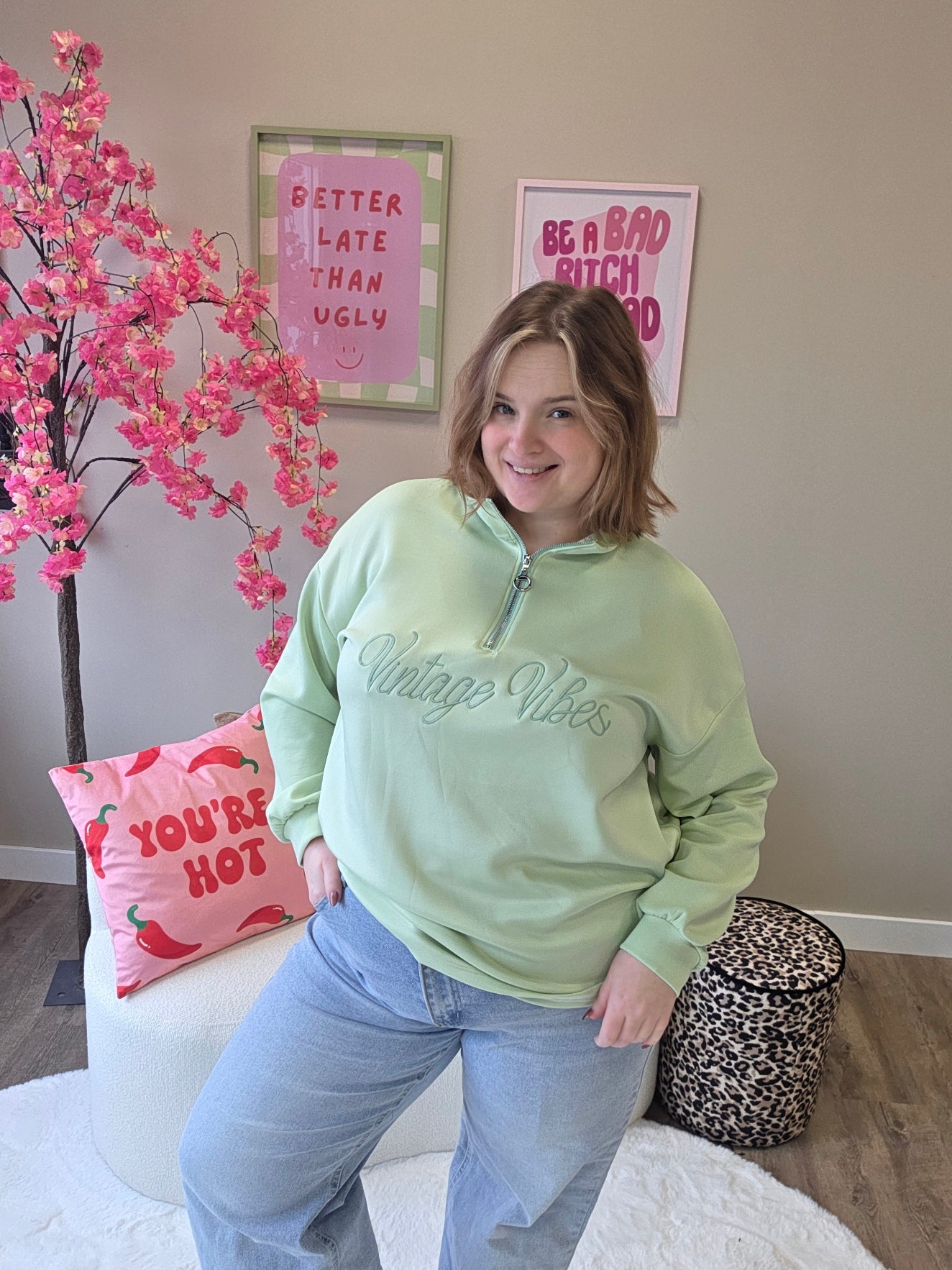 Vintage Vibes Zipper (In 4 kleuren)