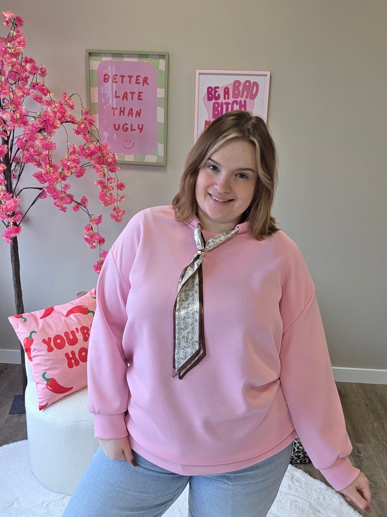 Sweater Met Sjaaltje (In 5 kleuren)