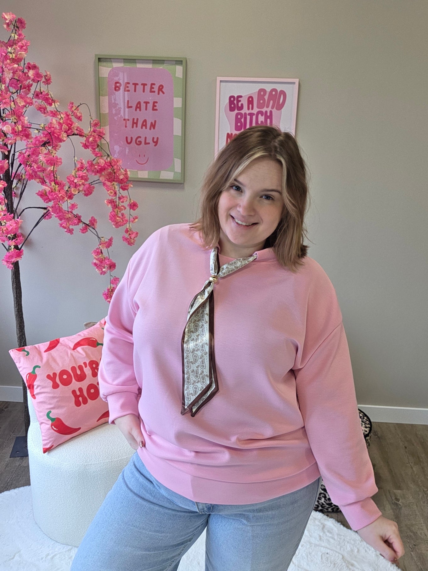 Sweater Met Sjaaltje (In 5 kleuren)