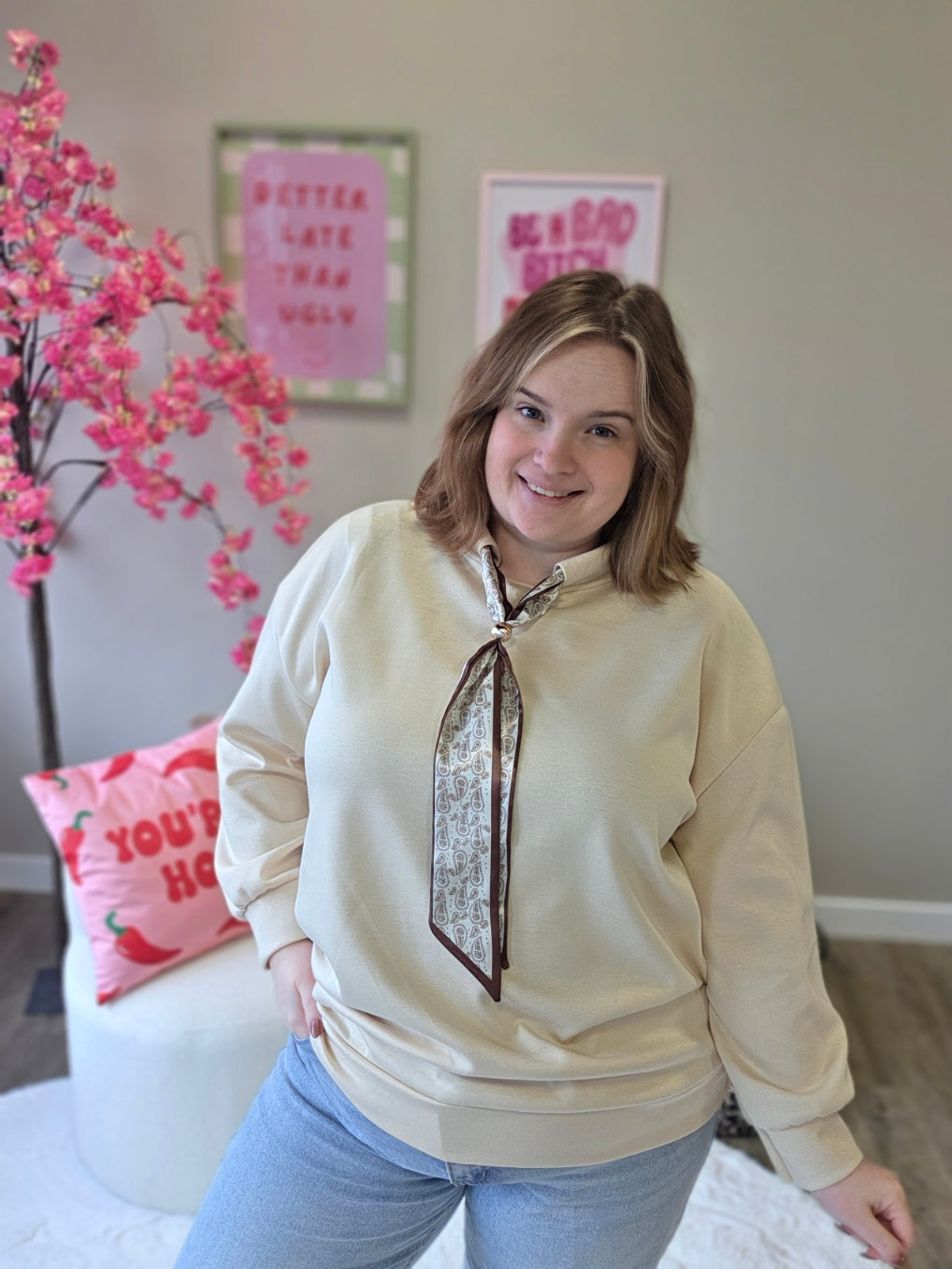 Sweater Met Sjaaltje (In 5 kleuren)