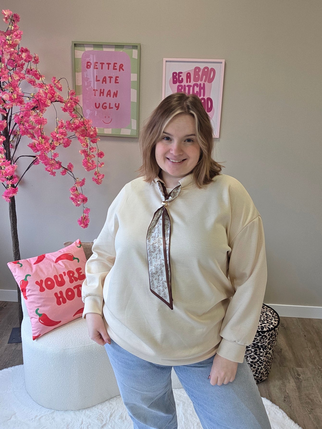 Sweater Met Sjaaltje (In 5 kleuren)